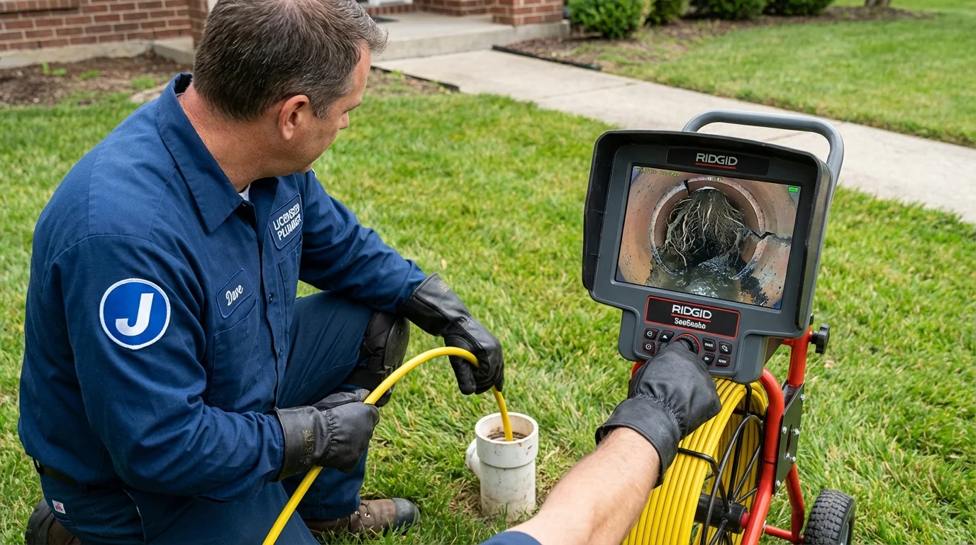 Sewer camera inspection being performed by Johns Plumbing LLC in Paramus